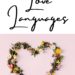 Love Languages - A floral heart lay on a pink backround.